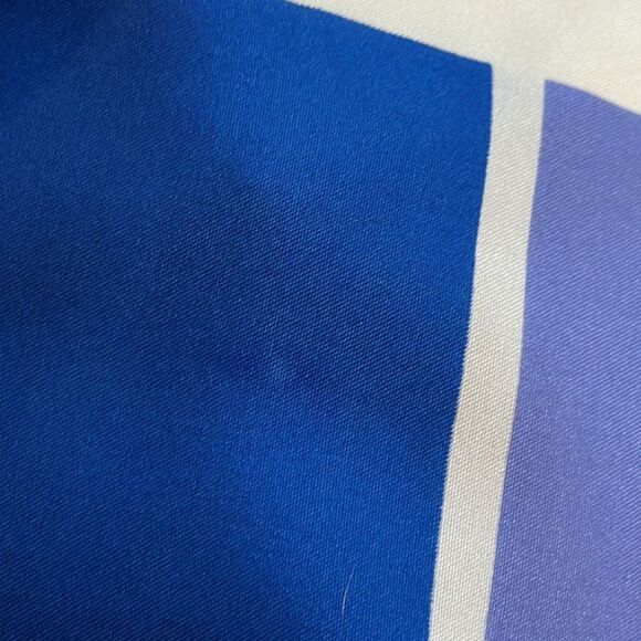 Vtg mid century Morsly Handkerchief Co multi color stripes & blocks long scarf - Picture 8 of 8